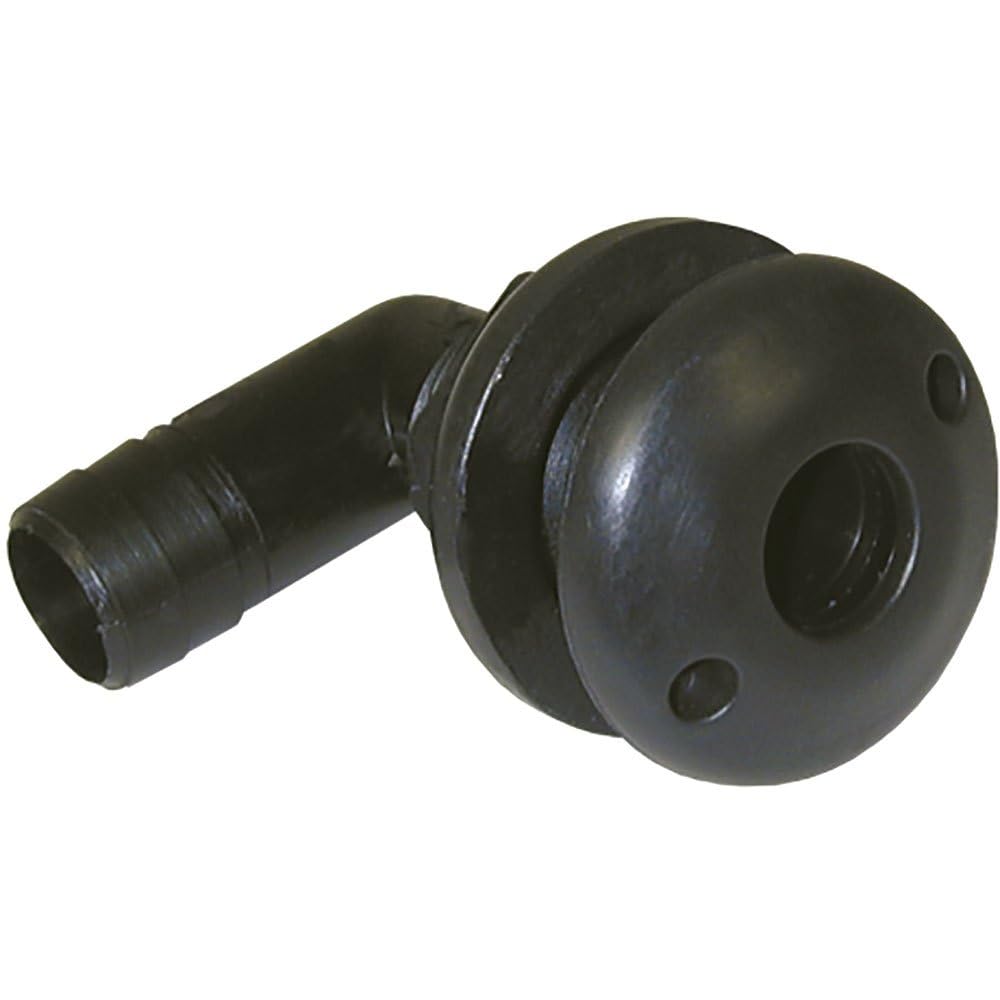 Thru Hull T-H Marine 3/4" 90 Dg Black W/