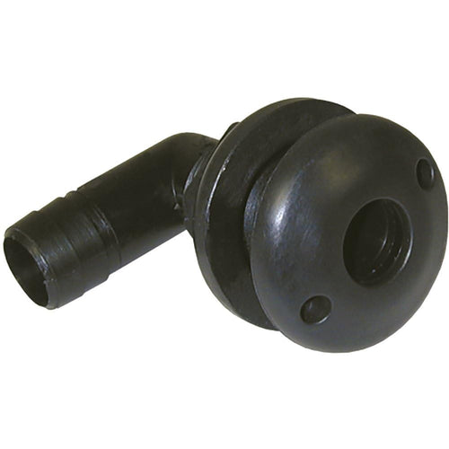 Thru Hull T-H Marine 3/4" 90 Dg Black W/