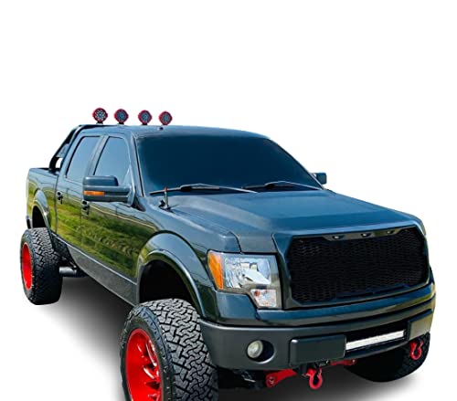 Classic Black Horse Roll Bar w/Pair of 7.0" Dia.LED,Black Compatible with 00-24 Ram 2500/3500|01-24 Silverado 2500/3500 HD|00-24 F-150|01-24 Sierra 1500/2500/3500|01-06 Sierra 3500|07-24 Tundra
