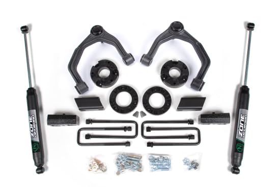 Zone Offroad 2019-2024 Chevy Silverado 1500 ZONC47N (All Trims) 2022-2024 GMC Sierra 1500 4WD | 3.5 in Full Suspension Adv. Ser. Lift Kit | Nitro Shocks