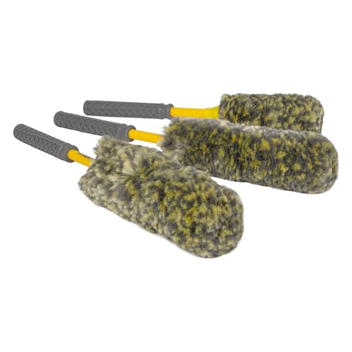 Rimpaca Chemical Guys Ultimate Wheel Brush Set - 3-Piece Wheel Cleaner Brush Kit with Soft Bristle Brushes for Cars, Trucks, SUVs, Motorcycles, and RVs - Safe for Rims, Grilles, and Tight Areas