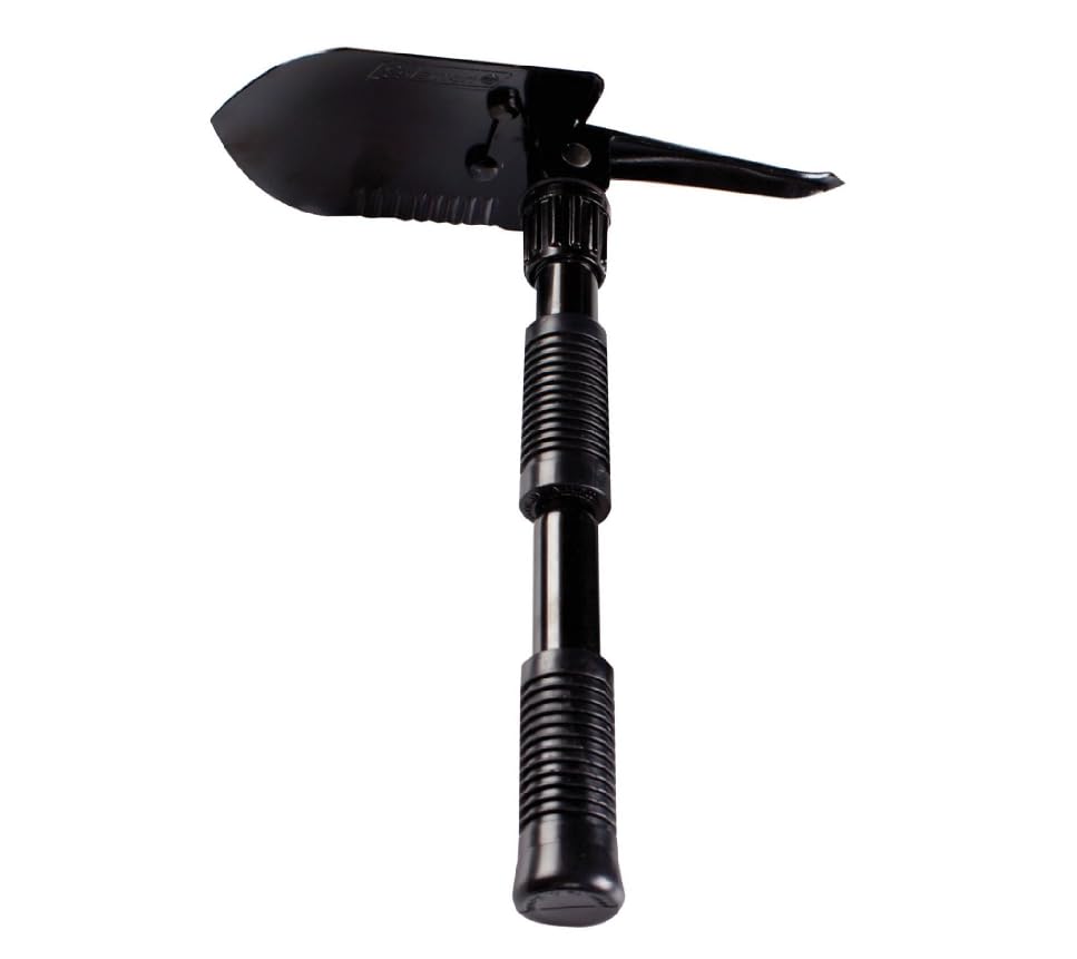 Folding Shovel & Pick Coleman Backpacking, Steel Folding Spade with Serrated Edge & Carry Case, Great for Camping, Fire Pits, Emergencies, Backyard, & More