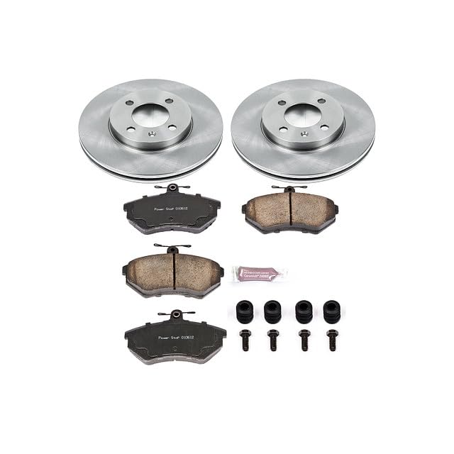 Power Stop Autospecialty KOE374 Front Replacement Brake Kit-OE Brake Rotors & Ceramic Brake Pads For VW Cabrio, VW Golf, VW Jetta, VW Passat [Model Specific]