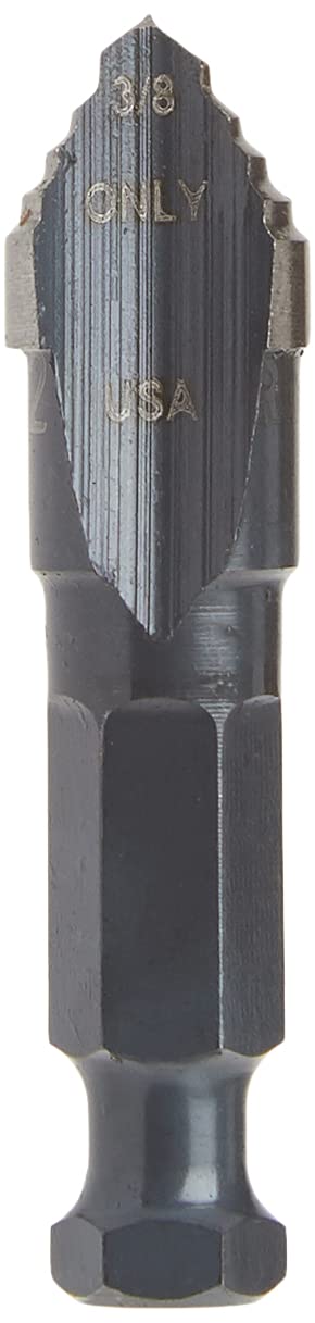 Irwin Tools - Unibit #12 3/8-Inch Step-Drill Bit, 1/4-Inch Shank (10312) Black