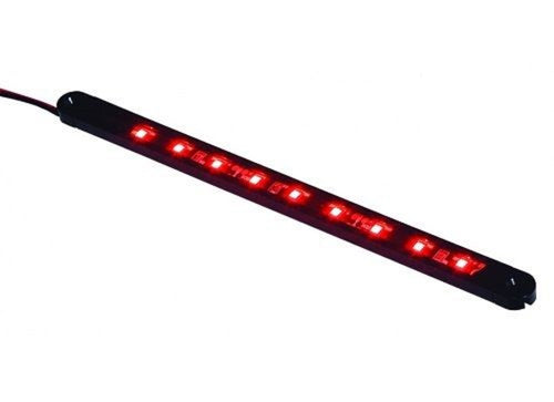 T-H Marine Flex Strip LED Lights | Waterproof Super Bright Low Profile Courtesy Lights for Boat Storage Compartments | Easy to Mount Track and Ends | 6" Long, Red Lights