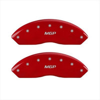 MGP Red Caliper Covers 23219SMGPRD - Engraved Front & Rear44; Set of 4