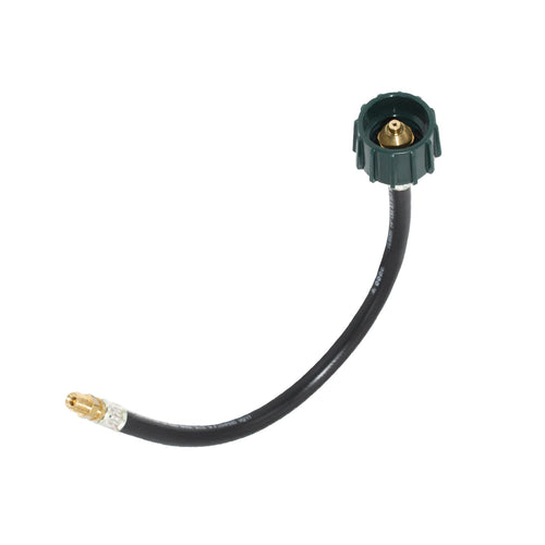 15-inch Flame King Pigtail Hose Connectors, 1/4" Male Inverted Flare for RV, Van or Trailer, Propane Tank 2-Stage Auto Changeover Regulators, Black/Green