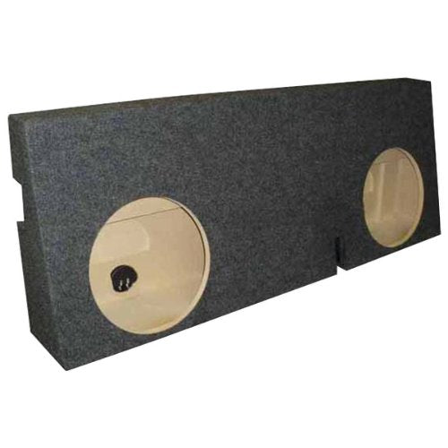Bbox 10" Dual Sealed Carpeted Subwoofer Enclosure - Fits 2005-2017 Toyota Tacoma Double Cab, Charcoal - Subwoofer Box Improves Sound, Audio Quality & Bass