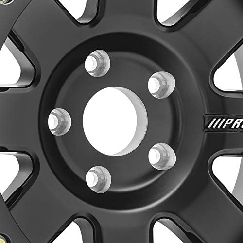 Trilogy Race Pro Comp Wheels Black Wheel with Brushed Finish (17 x 9. inches /5 x 5 inches, -6 mm Offset)