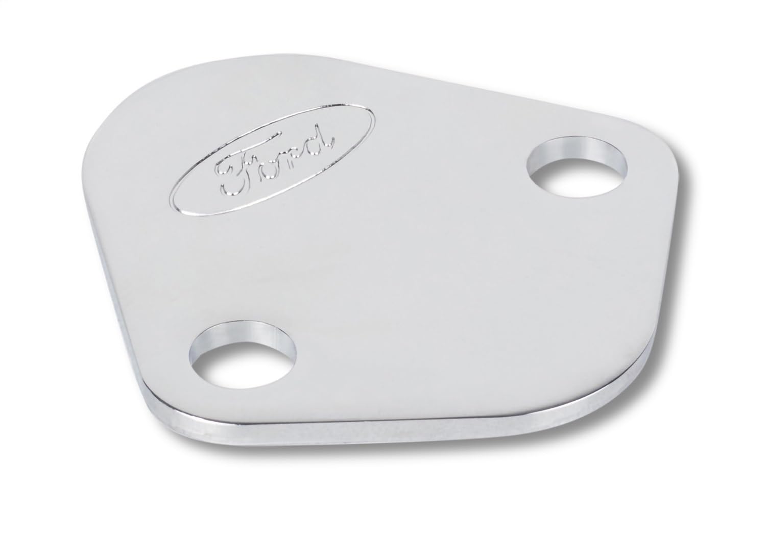 Chrome Fuel Pump Block-Off Plate w/Ford Logo