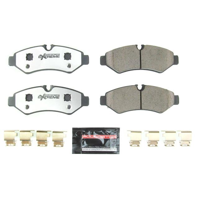 Power Stop Z36 Rear Truck & Tow Carbon Fiber Ceramic Brake Pads Hardware For Freightliner Sprinter 1500 2019-2020 Sprinter 2500 3500 3500XD 2019-2021 Mercedes-Benz Sprinter 1500 2019-2023 Z36-2201