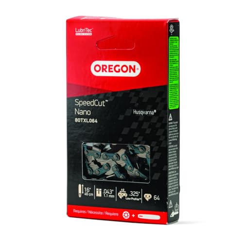 Oregon Speedcut Nano 80TXL064G .325" Pitch .043" Gauge, 16" Chainsaw Chain 64 Drive Links