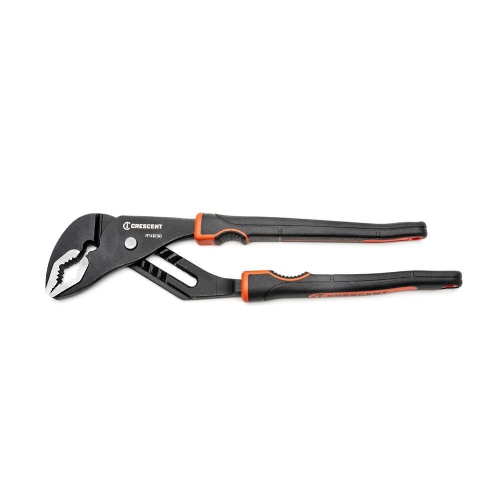 Crescent 2 Piece V-Jaw Grip Zone Dual Material Tongue & Groove Plier Set - 10" & 12" Versatile Pliers - Heavy Duty Hand Tools for Plumbing Tasks, Home Improvement & Repair - RT400SGSET2-05