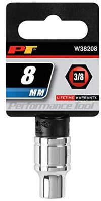 6-Point Socket Performance Tool W38208, 3/8-Inch Drive, 8mm