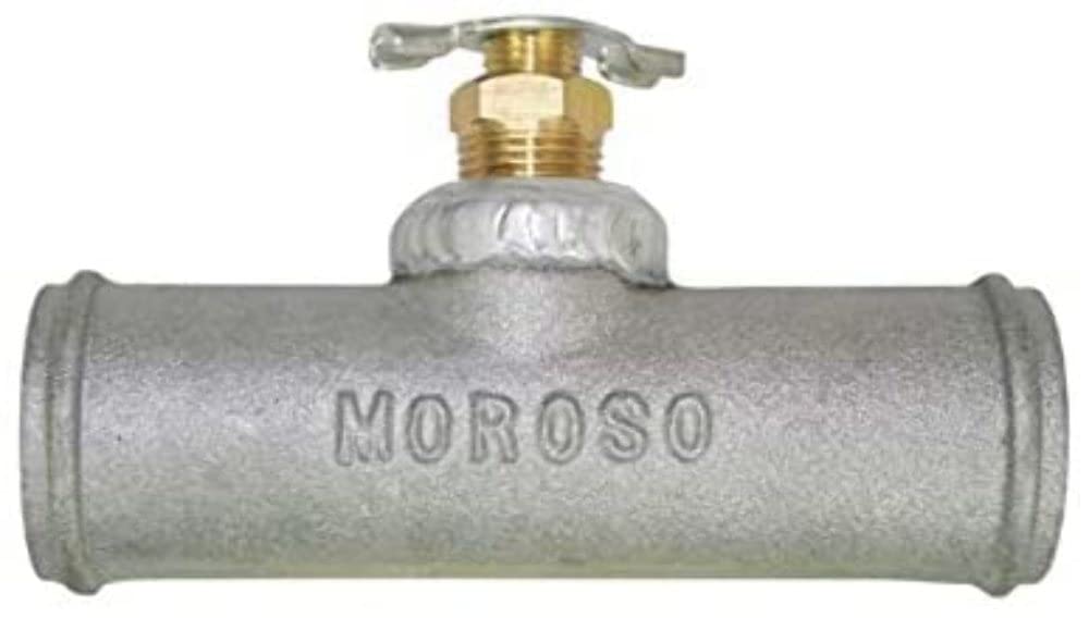 Radiator Hose Moroso Drain, 1.25" to 1.25" Hose, 3/8" Petcock