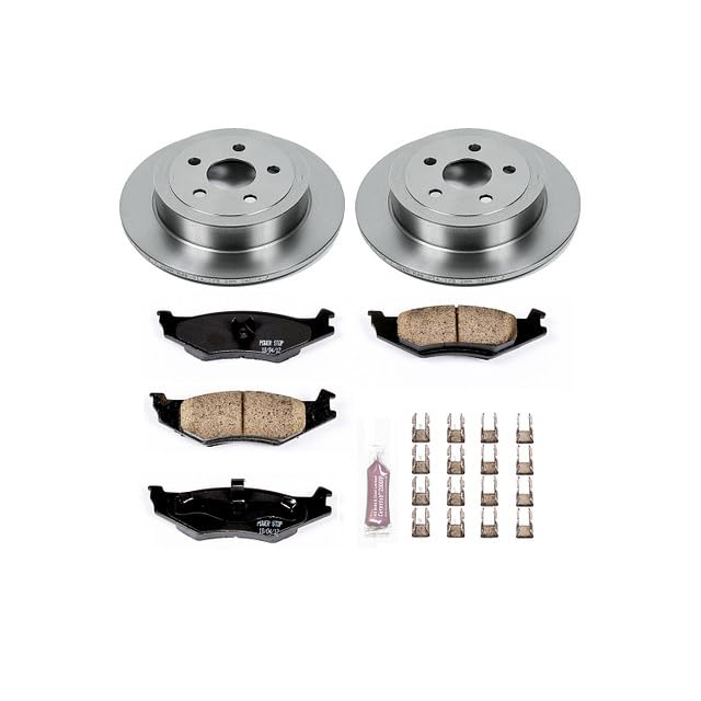 POWERSTOP Autospecialty KOE1687 Rear Replacement Brake Kit-OE Brake Rotors & Ceramic Brake Pads For Chrysler PT Cruiser, Dodge Neon, Dodge Stratus, Plymouth Breeze, Plymouth Neon [Model Specific]