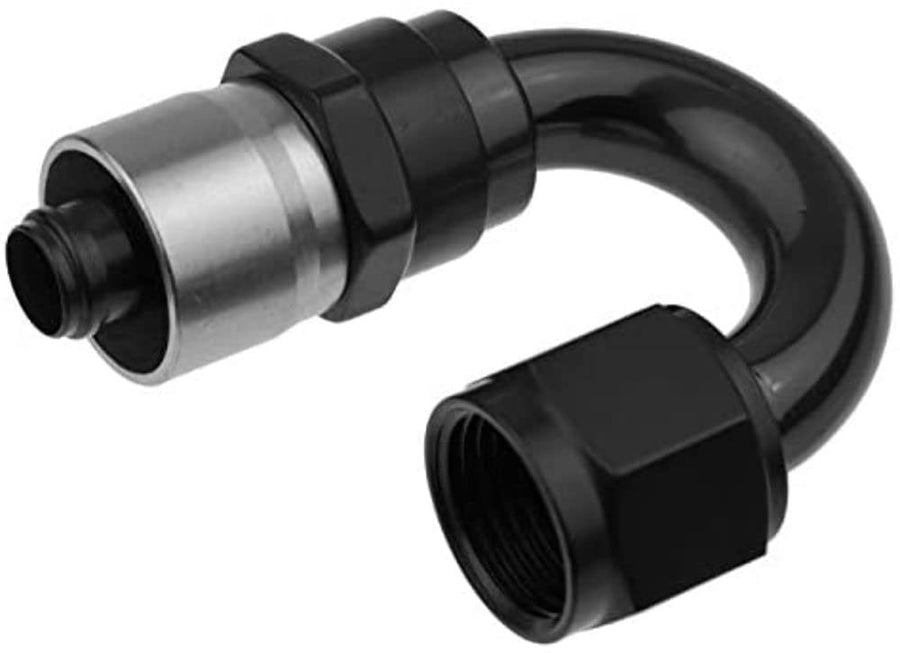 7180-10-2 Redhorse Performance Crimp Style Hose End (Black), 1 Pack