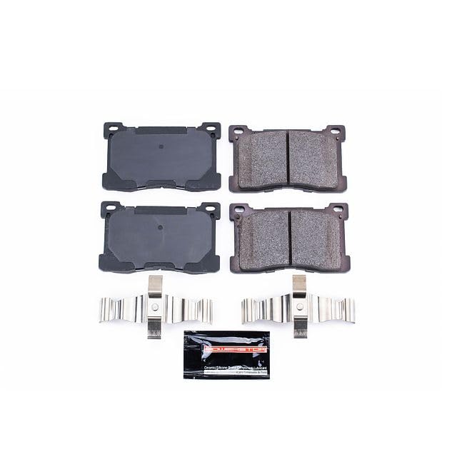 Power Stop Z23-1576 Z23 Evolution Sport Front Carbon Fiber Infused Ceramic Brake Pads with Hardware For Hyundai Equus 2012-2016 | Kia K900 2015-2017 [Vehicle Specific]