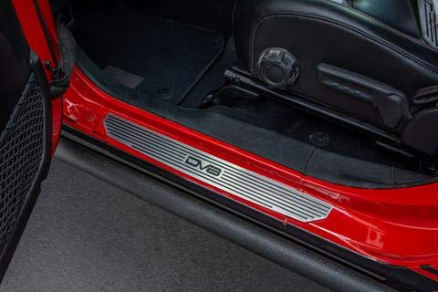 Door Sill Plates DV8 Offroad for 2018-Current Wrangler JL and 2020-Current Gladiator JT | Front Pair | Embossed with DV8 Logo | Billet Aluminum Construction | D-JL-180014-SIL2