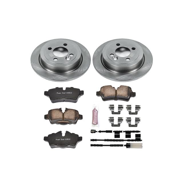 Power Stop KOE6331 Rear Replacement Brake Kit-OE Brake Rotors & Ceramic Brake Pads For Mini Cooper 2011-2015 [Model Specific]