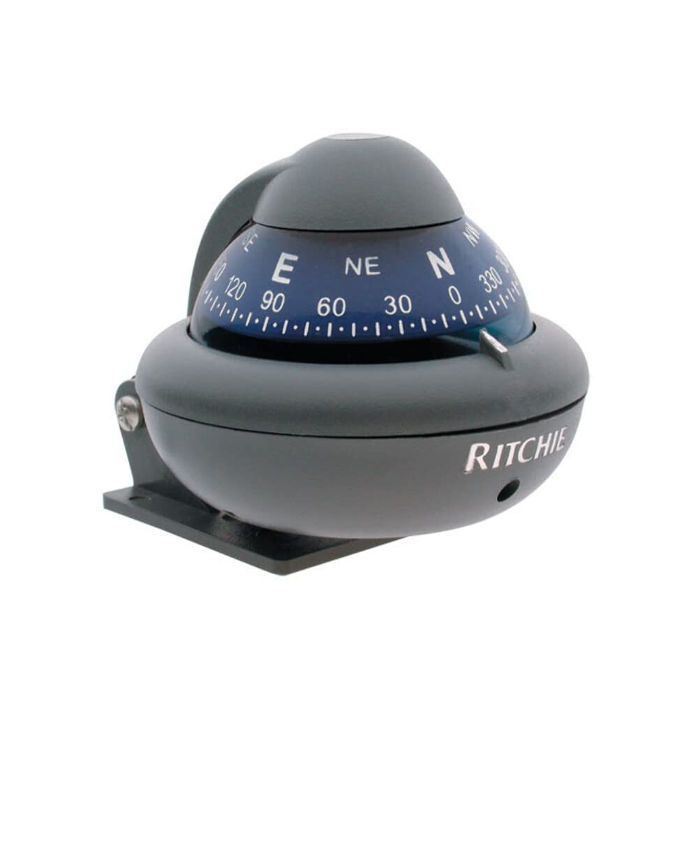 Black Housing Ritchie X-10B-M with Black 2-inch Direct Reading Dial Compass, Bracket Mount