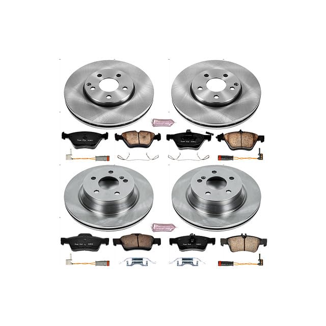 Power Stop KOE4519 Front and Rear Replacement Brake Kit-OE Brake Rotors & Ceramic Brake Pads For Mercedes-Benz E350 2006 [Model Specific]