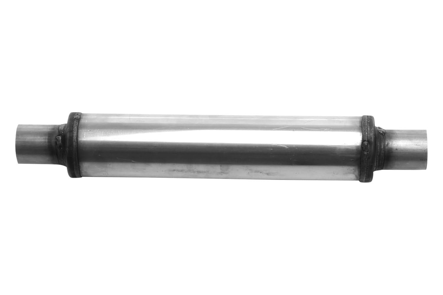 Cherry Bomb Salute Muffler - SA0425 Reversible Round Body - D4" X L18" 24" OAL 2-1/4" C/C Muffler - Cherry Bomb Salute