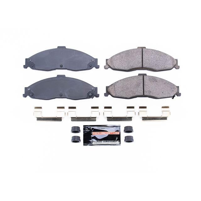 Power Stop Z23-749 Z23 Evolution Sport Carbon Fiber Infused Ceramic Brake Pads with Hardware For Chevrolet Camaro 1998-2002, Pontiac Firebird 1998-2002 [Model Specific]