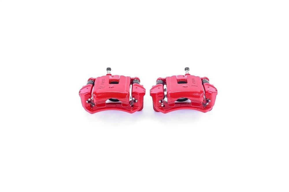 Power Stop S2630 Rear Pair of High-Temp Red Powder Coated Calipers For Lexus LX470 1998-2007, Toyota Land Cruiser 1998-2007 [Model Specific]