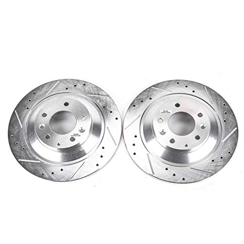 Rear Power Stop JBR1156XPR Evolution Drilled & Slotted Rotor Pair For Mazda 6 2006-2007 [Model Specific]