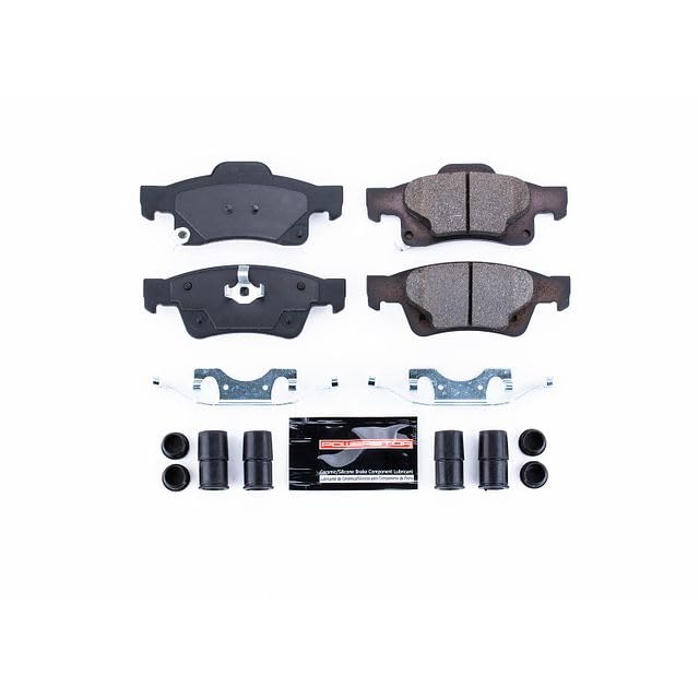 Power Stop Z23-1498 Z23 Evolution Sport Carbon Fiber Infused Ceramic Brake Pads with Hardware For Dodge Durango, Jeep Grand Cherokee, Jeep Grand Cherokee WK [Model Specific]