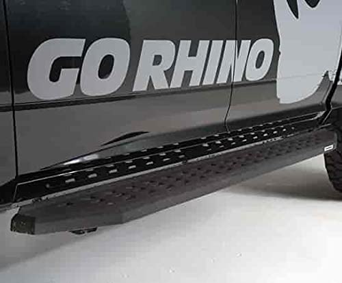 Go Rhino Running Boards & Brackets RB20 | Galvanized Steel, Protective Bedliner Coating | 69423580T | Fits 2015-2024 Chevrolet Colorado & GMC Canyon Crew Cab Pickup