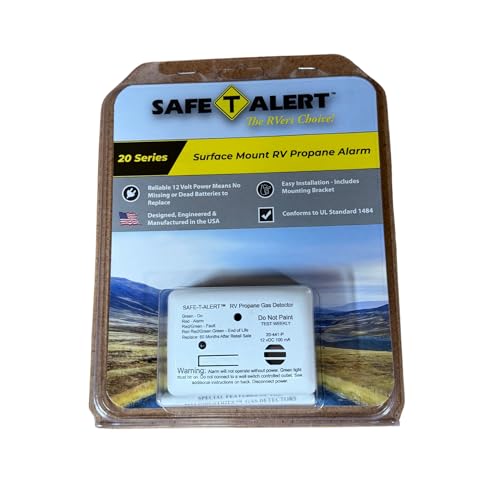 20 Series Safe T Alert Mini LP Gas Alarm - Propane Alarm - Surface Mount, White - 20-441-P-WT