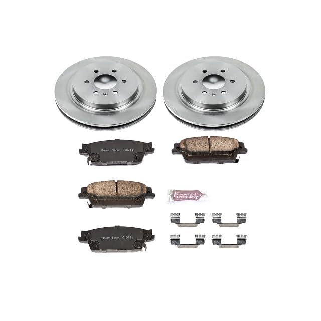POWERSTOP Autospecialty KOE4568 Rear Replacement Brake Kit-OE Brake Rotors & Ceramic Brake Pads For Cadillac SRX 2004-2009 [Model Specific]
