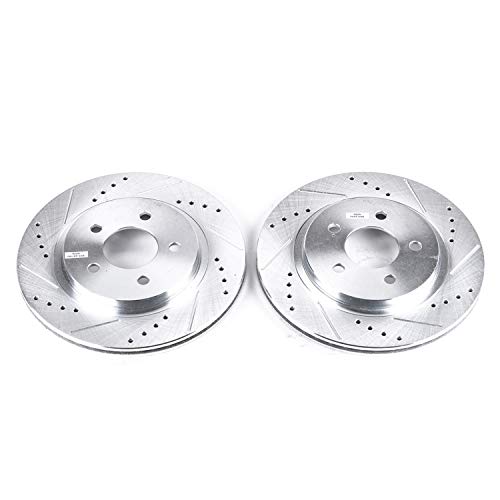 Power Stop Rear AR8174XPR Drilled & Slotted Rotor Pair For Ford Mustang 2005-2014 [Model Specific]