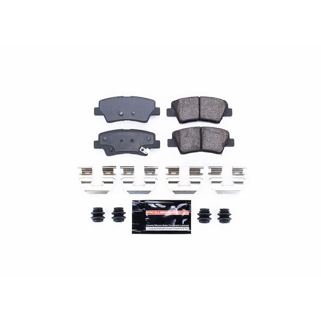 Power Stop Z23-1445 Z23 Evolution Sport Rear Carbon Fiber Infused Ceramic Brake Pads with Hardware