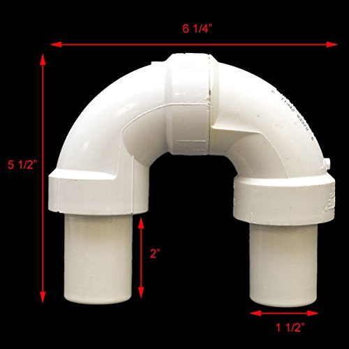 Boat SeaLand / Dometic 180 Degree Elbow 22089646 | White 1 1/2 Inch
