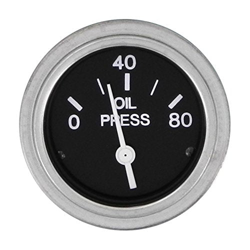 Heavy Duty Sierra International 80180P Electric 80 PSI Oil Pressure Gauge for Inboard & Diesel Engines, 2"