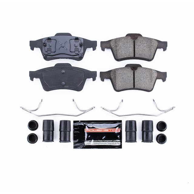 Power Stop Z23-973 Z23 Evolution Sport Carbon Fiber Infused Rear Ceramic Brake Pads with Hardware