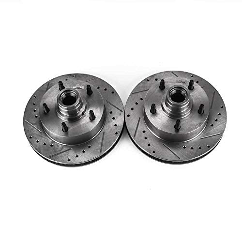 Power Stop Front Drilled & Slotted Rotor Pair AR8501XPR For E-100 Econoline, E-100 Econoline Club Wagon, E-150 Econoline, E-150 Econoline Club Wagon, F-100, F-150 [Model Specific]