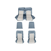 Classic Scott Drake - 65-66 Pony Upholstery Blue/Wt (65CV-P-FULL-BL)