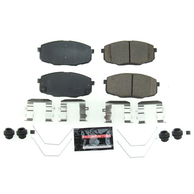 Power Stop Z23-2094 Z23 Evolution Sport Carbon Fiber Infused Ceramic Brake Pads with Hardware For Hyundai Elantra GT 2018-2020, Kia Soul 2017-2019 [Model Specific]