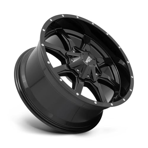 18X10 Moto Metal 5X5.0/5.5 4.56-24mm GLOSS BLACK W/SPOT MILLED LIP - MO970810353A24NUS