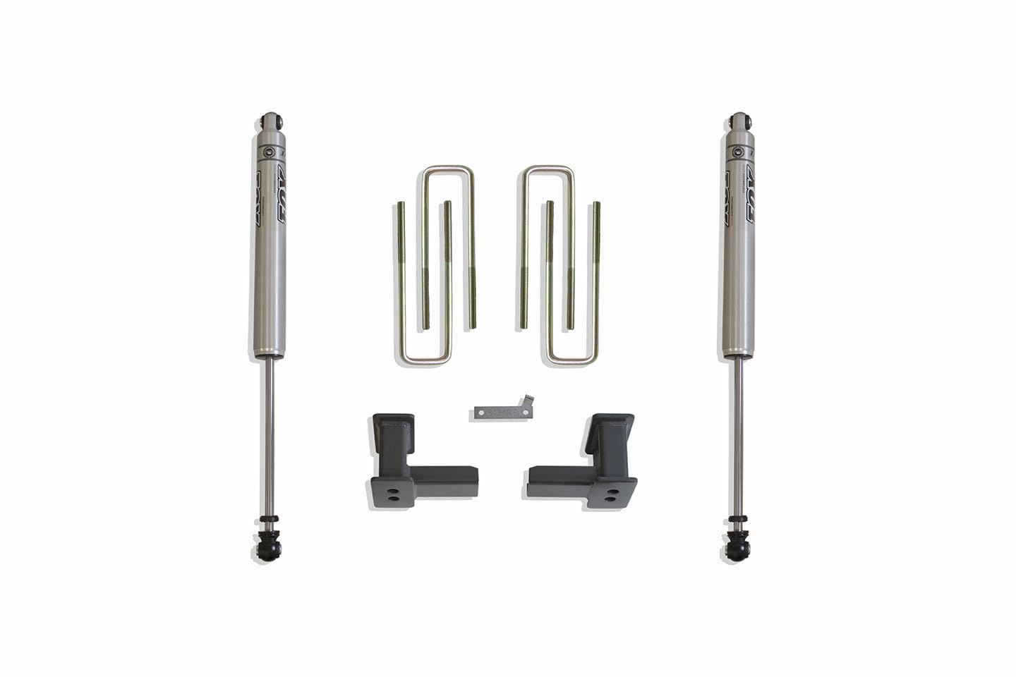 Lift Block And U-Bolt Kit MaxTrac 903250F 4 in. Rear Incl. Blocks U-Bolts Rear Fox Shocks