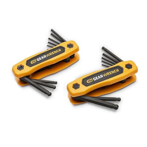 17 Piece GEARWRENCH SAE/Metric Folding Hex Key Set - 83510