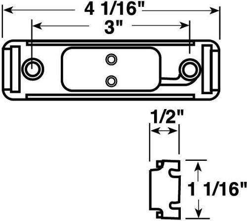 154-09K Bracket Surface Mount PETERSON MFG Gray Kit 4.12' x 1.12'