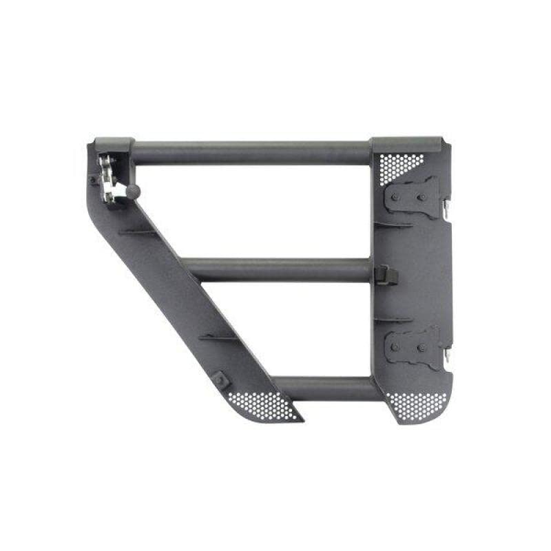 Go Rhino Tube Trailline Doors - Rear | Mild Steel, Textured Black | 572602 | Fits 2018 - 2024 Jeep Wrangler JL, JLU, & Gladiator JT 2-Door or 4-Door