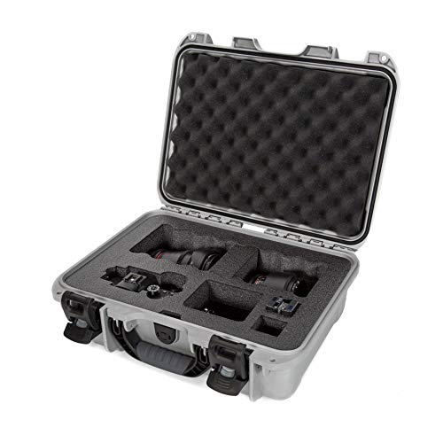 Waterproof Nanuk 920 Hard Case with Custom Foam Insert for Sony A7R Size Camera - Silver