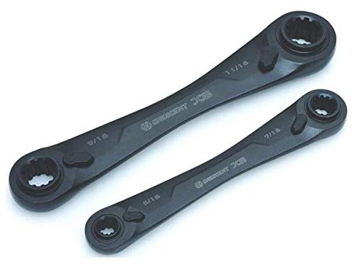 Crescent 5/16?, 3/8?, 7/16?, 1/2?, and 9/16?, 5/8?, 11/16?, 3/4? 12 Point Wrench Set SAE Ratcheting