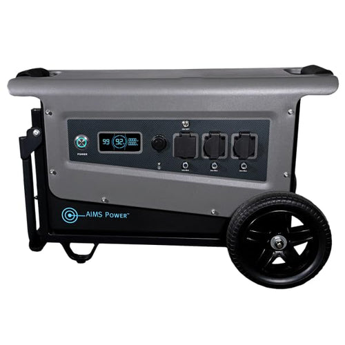 3.1 kWh Portable Solar Generator 30 Amp Output Lithium Battery | Solar & Grid Inputs